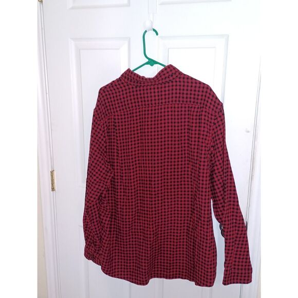 Goodfellow & Co Men's Flannel Shirt Size 2XL Soft Cotton Buffalo Red Button Up - Picture 7 of 9
